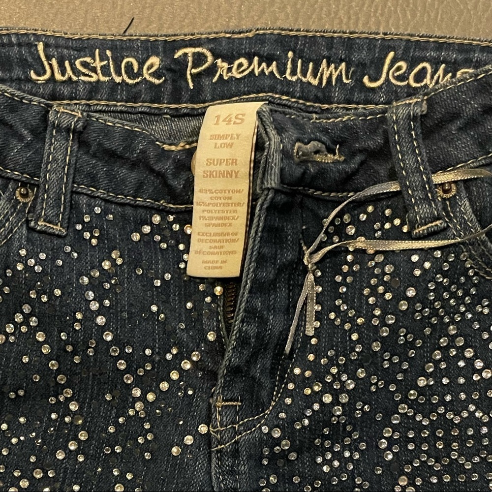 Justice Premium Jeans Size 14S - Picture 5 of 11